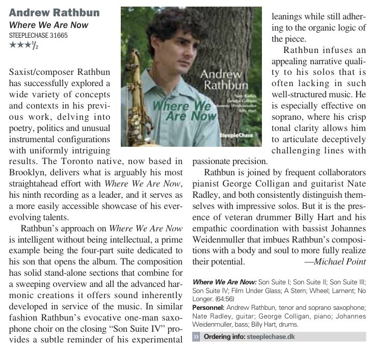 Downbeat review: Where We Are Now
