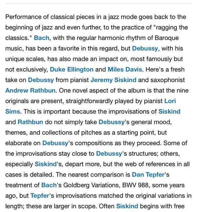 Impressions of Debussy Review