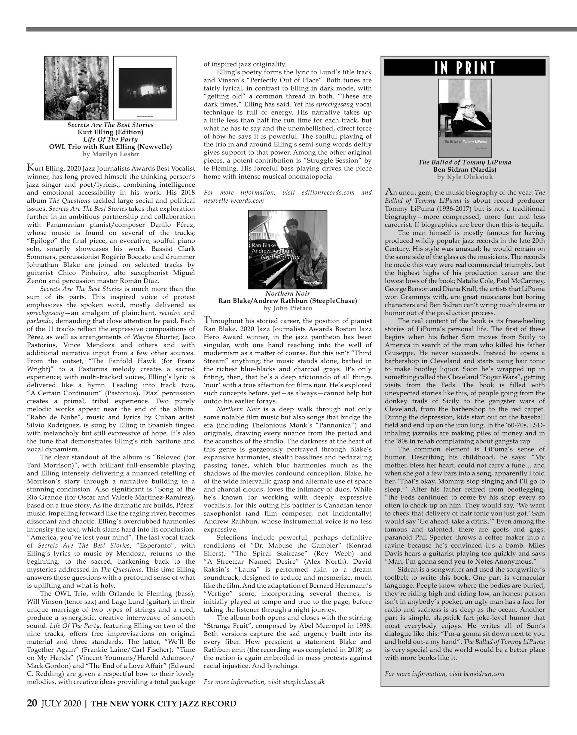 New York City Jazz Record Review